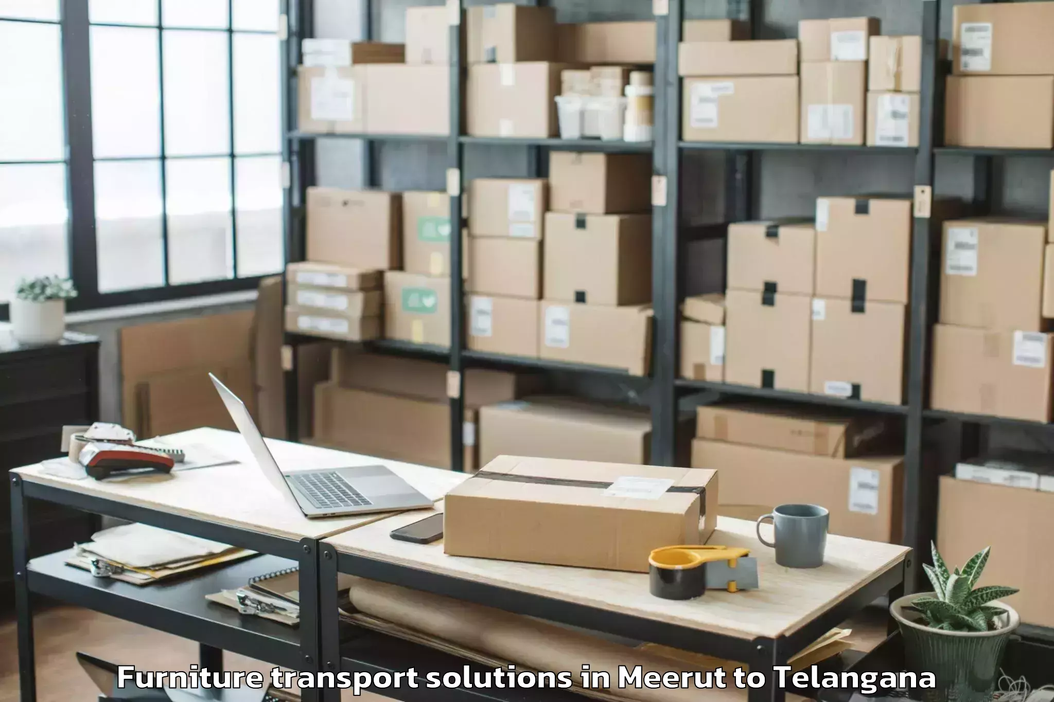 Leading Meerut to Mahbubabad Furniture Transport Solutions Provider